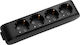 Panasonic 4-Outlet Power Strip Black