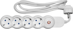 Adeleq Power Strip 4 Positions with Switch