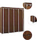 vidaXL Stoffschrank mit Reißverschluss und Regalen in Braun Farbe 175x45x170cm
