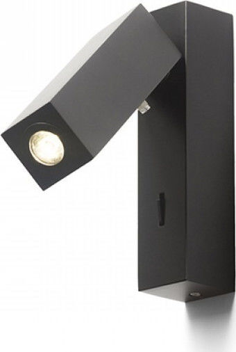 Rendl Light Studio Fado I Wall Μονό LED Φυσικό Λευκό Σποτ σε Μαύρο Χρώμα