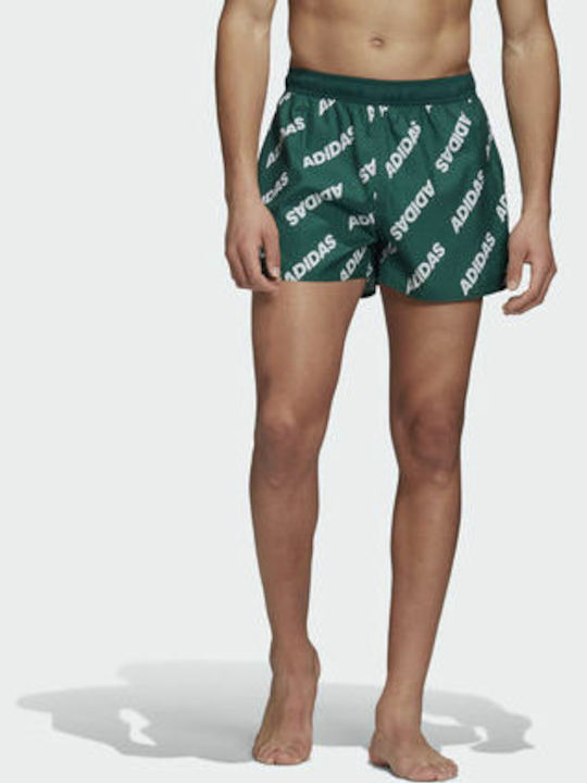 Adidas CLX SH VSL Men's Swimwear Shorts Collegiate Green with Patterns