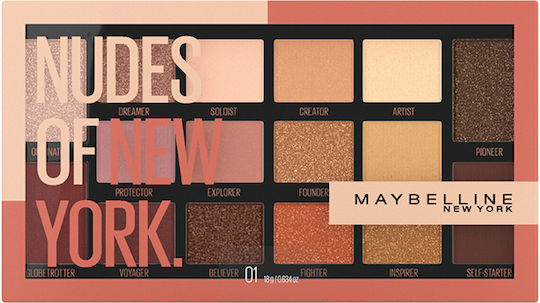 Maybelline Nudes of New York Palette with Eye Shadows in Pressed Powder Form 18gr