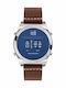 Visetti Drum Roller Digital Men's Watch 45mm Battery with Brown Leather Strap