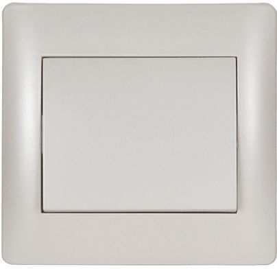 Elmark Rhyme Recessed Wall Switch Lighting One-Way with Frame White Metallic
