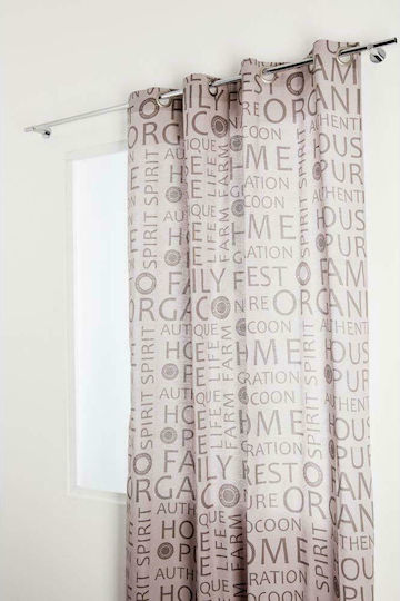 Mc Decor Curtain with Grommets Natural Brown 135x280cm