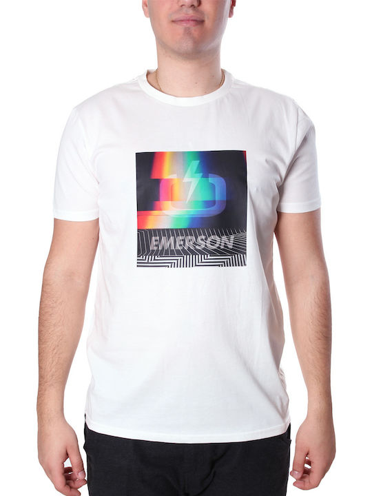 Emerson T-shirt Bărbătesc cu Mânecă Scurtă Alb