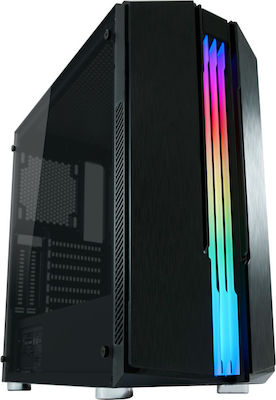 LC-Power 702B Skyscraper X Gaming Midi-Turm Computergehäuse mit RGB-Beleuchtung Schwarz