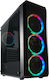 LC-Power 703B Quad Luxx Gaming Midi Tower Computer Case with Window Panel and RGB Lighting Black