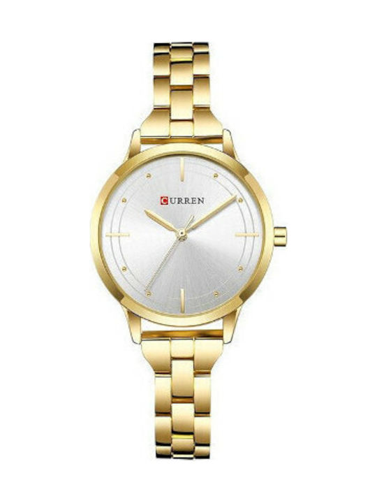 Curren Women's Watch with Metal Bracelet Silver/Gold
