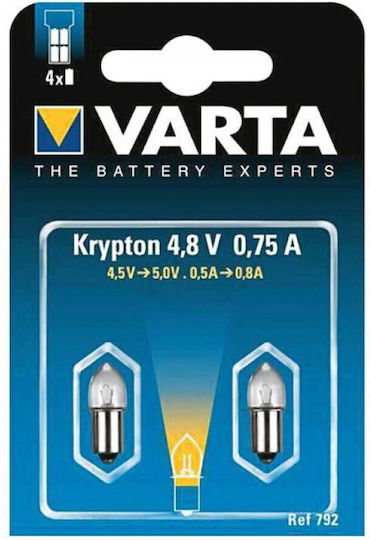 Varta KRYPTON 4.8V 0.75A P13 5s Λαμπάκι Φακού 2τμχ 2τμχ