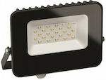 Eurolamp Στεγανός Προβολέας IP65 Ισχύος 20W με Αισθητήρα Φωτός και Φυσικό Λευκό Φως σε Μαύρο χρώμα 147-69361