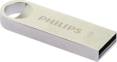 Philips Moon 16GB USB 2.0 Stick Ασημί