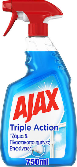 Ajax Triple Action Spray de Curățare pentru Geamuri 1x750ml
