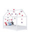 House Παιδικό Κρεβάτι Montessori Μονό Λευκό για Στρώμα 80x160cm