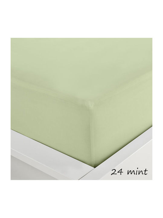 Sunshine Sheet Super-Double with Elastic 160x200+20cm. Menta 152 Mint 24