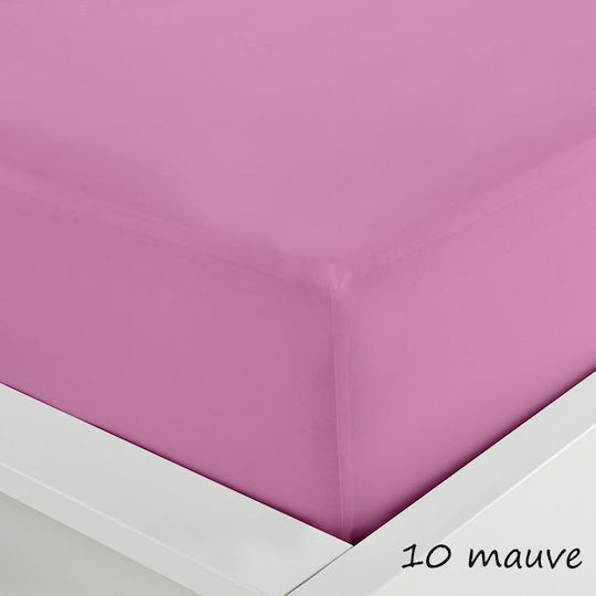 Sunshine Sheet for Single Bed with Elastic 100x200+20cm. Menta 152 Mauve 10