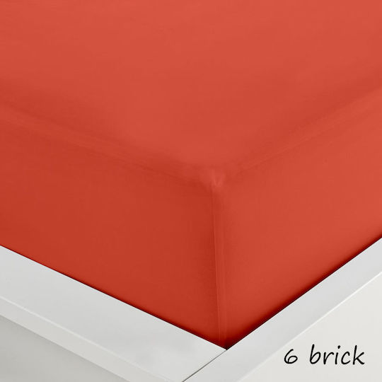 Sunshine Menta 152 Σεντόνι Ημίδιπλο με Λάστιχο 120x200+20εκ. Brick 6