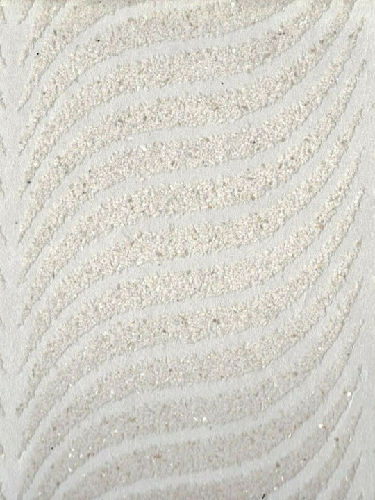 Χειροποίητη ταπετσαρία τοίχου Mica ΗΒ130 Ασημί, Άσπρο (5.6.03.ΗΒ130)