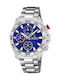 Festina Junior Collection Watch Chronograph Battery with Silver Metal Bracelet