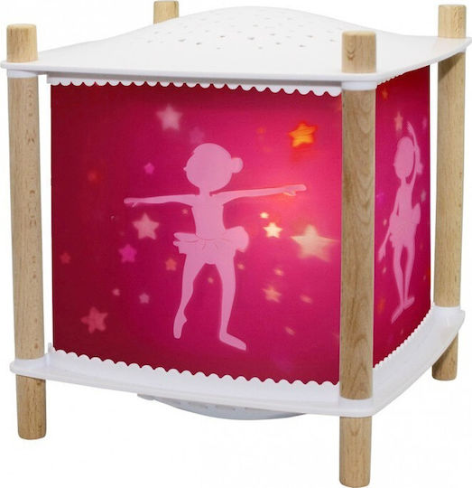 Trousselier LED Drehend Kinderprojektorlampe Ballerina mit Sternenprojektion Rosa