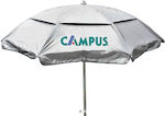 Campus Σπαστή Ομπρέλα Θαλάσσης Διαμέτρου 2m με UV Προστασία Silver/Lime