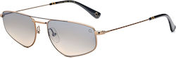 Etnia Barcelona Mojave Sunglasses Χρυσά with Metal Frame & Blue Lens