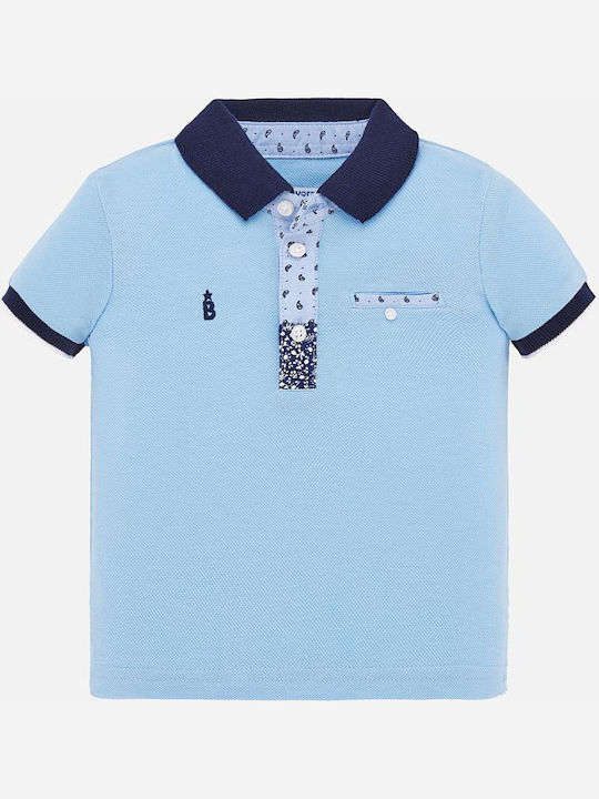 Mayoral Kids Polo Short Sleeve Light Blue