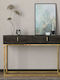 Mykonos Console Table Wood & Metal Καφέ / Μπρονζέ L120xW37xH84cm