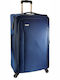 Explorer Luggage 15904 Голям Куфар Тъмносиня с 4 колела Височина 79см.