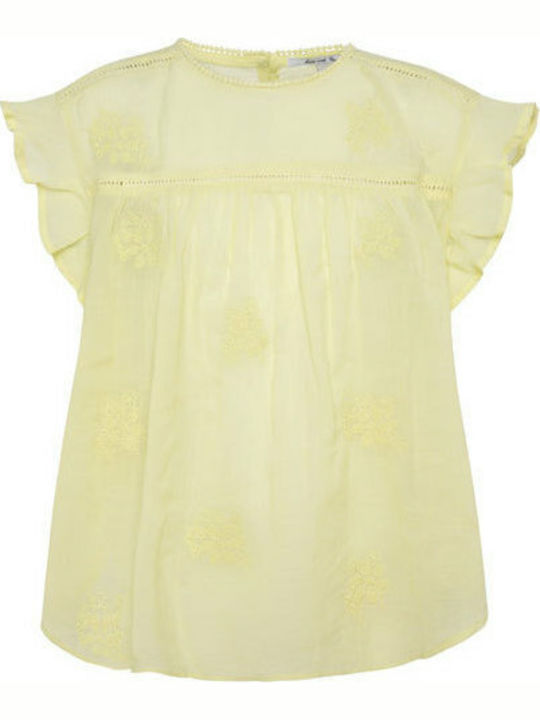 Pepe Jeans Kids Blouse Short Sleeve Yellow E1 Katy