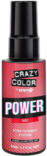 Crazy Color Power Полуперманентна Боя За Коса В Спрей Power Pigment Червен 50мл
