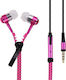 Amazing Zip In-Ear Freihändig Kopfhörer mit Stecker 3.5mm Rosa