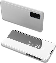 Hurtel Clear View Plastic Book Silver (Galaxy S20)