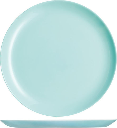 Luminarc Diwali Plate Desert Glass Turquoise with Diameter 19cm