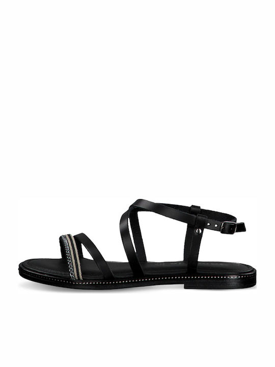 Tamaris Damen Flache Sandalen in Schwarz Farbe