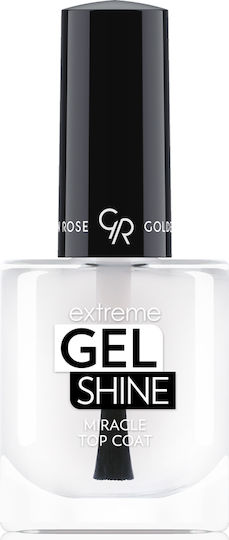 Golden Rose Extreme Gel Shine Miracle Top Coat για Απλά Βερνίκια 10.2ml