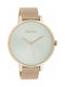 Oozoo Timepieces Summer XL Γυναικείο Ρολόι 48mm Μπαταρίας με Ροζ Χρυσό Μεταλλικό Μπρασελέ