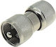 JKG Konverter UHF männlich zu UHF weiblich Silber 10Stück 01.101.0059
