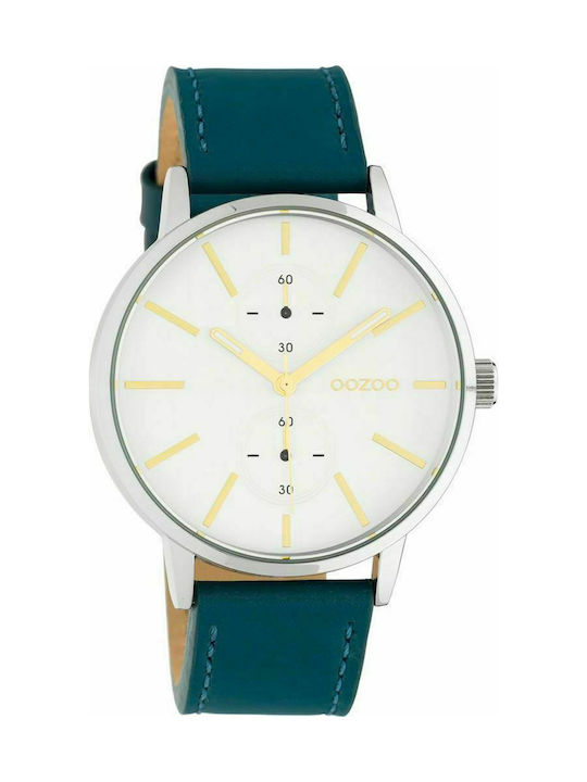 Oozoo Watch with Green Leather Strap