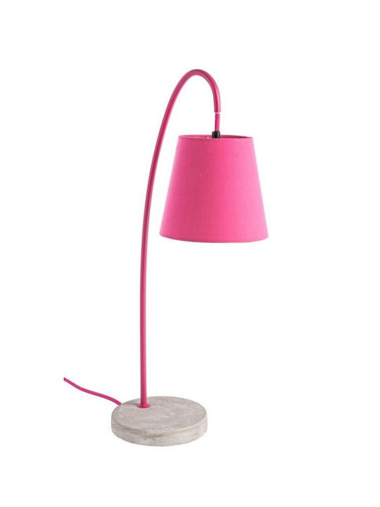 Bizzotto Parabola Table Lamp for Socket E27 with Pink Shade and White Base