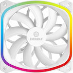 Enermax SquA RGB Ventilator Carcasă 120mm cu Conexiune 4-Pin PWM 1buc Alb