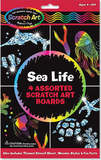 Melissa & Doug Painting Scratch Sea Life for Children 4+ Years