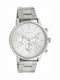 Oozoo Men's Watch 42mm Chronograph Battery with Silver Stainless Steel Bracelet