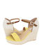 S.Oliver Women's Ankle Strap Platforms Yellow