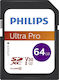 Philips Ultra Pro SDXC 64ГБ Клас 10 U3 V30 A1 UHS-I