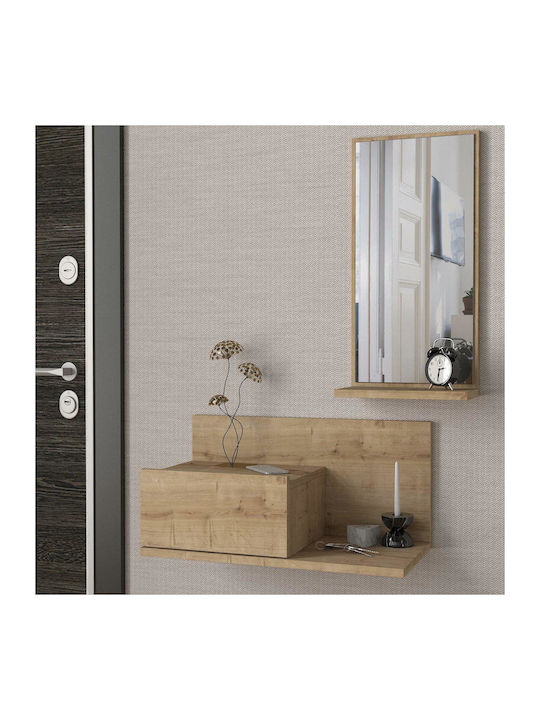 Rodos Entry Furniture with Mirror Natural 60x30...