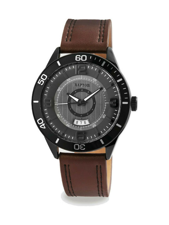 Raptor Watch Battery with Brown Leather Strap RA20259-005