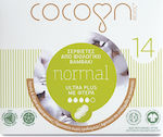 Cocoon Normal Ultra Plus από Βιολογικό Βαμβάκι Σερβιέτες με Φτερά για Αυξημένη Ροή 4 Σταγόνες 14τμχ