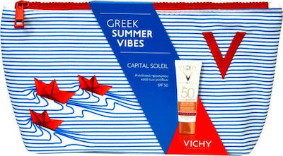 Vichy Greek Summer Vibes Σετ με Αντηλιακή Κρέμα Προσώπου & Νεσεσέρ