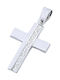 14K White gold women's cross, T04819